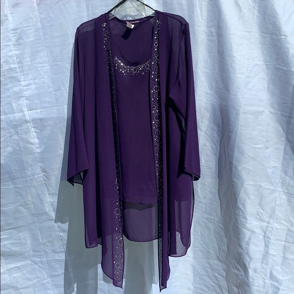 C.O.C. USA 2 piece Top, Size 1X